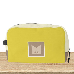 Bolso de aseo beige amarillo blanco
