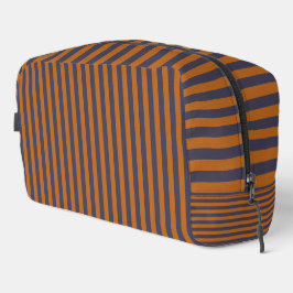 Bolso de aseo con estampado de rayas naranja púrpu