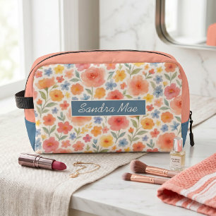 Bolso de aseo con estampado floral elegante y chic