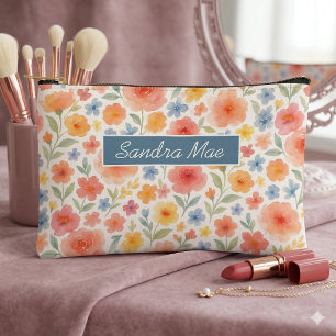 Bolso de aseo con estampado floral elegante y chic