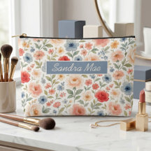 Bolso de aseo con estampado floral elegante y chic