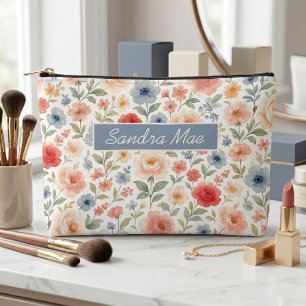 Bolso de aseo con estampado floral elegante y chic