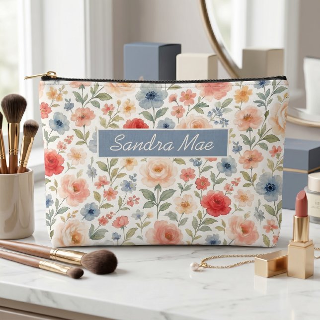 Bolso de aseo con estampado floral elegante y chic (Subido por el creador)