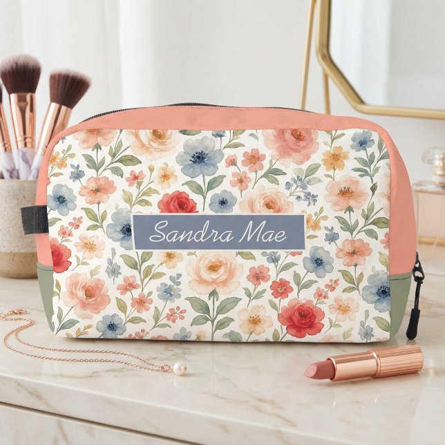 Bolso de aseo con estampado floral elegante y chic (Subido por el creador)