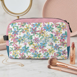 Bolso de aseo con estampado floral retro elegante 