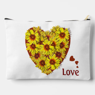 Bolso de aseo cosmético grande con corazón de gira