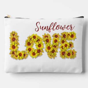 Bolso de aseo cosmético grande Sunflower Love