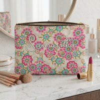Bolso de aseo floral de flor de cerezo clásico ret