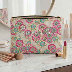 Bolso de aseo floral de flor de cerezo clásico ret
