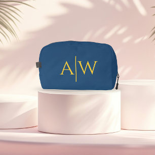 Bolso de aseo personal azul personalizado para el 