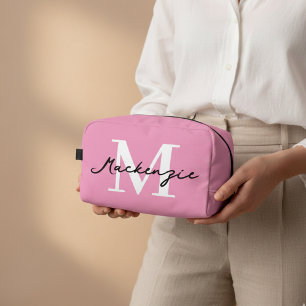 Bolso de aseo personal rosa con nombre personaliza