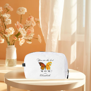 Bolso de aseo personalizado con mariposa floral