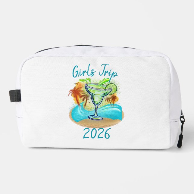 Bolso de aseo personalizado de isla tropical (Anverso)