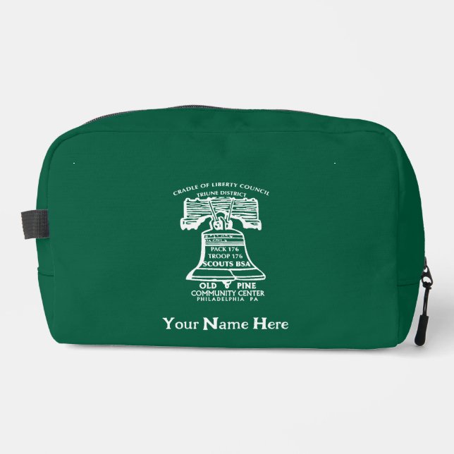 Bolso de aseo - Verde bosque (personalizado) (Anverso)