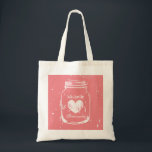 Bolso de boda de albañil de coral para damas de ho<br><div class="desc">Bolsa de boda de tetas de latón de masón para damas de honor. Diseño rústico para el matrimonio de moda de campo. Color de fondo rosado o personalizado de coral. Tipografía de escritura elegante para nombre personalizado o monograma. Haz una para una novia elegante, una dama de honor, una chica...</div>