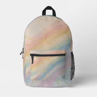 Bolso de colores pastel con líneas doradas