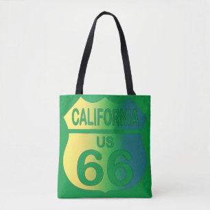 Bolso de compra California Route 66. Bolsa de abar