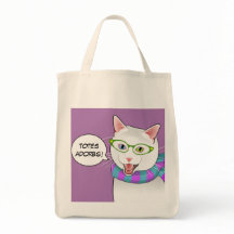 Bolso de compras adorable divertido del gato de