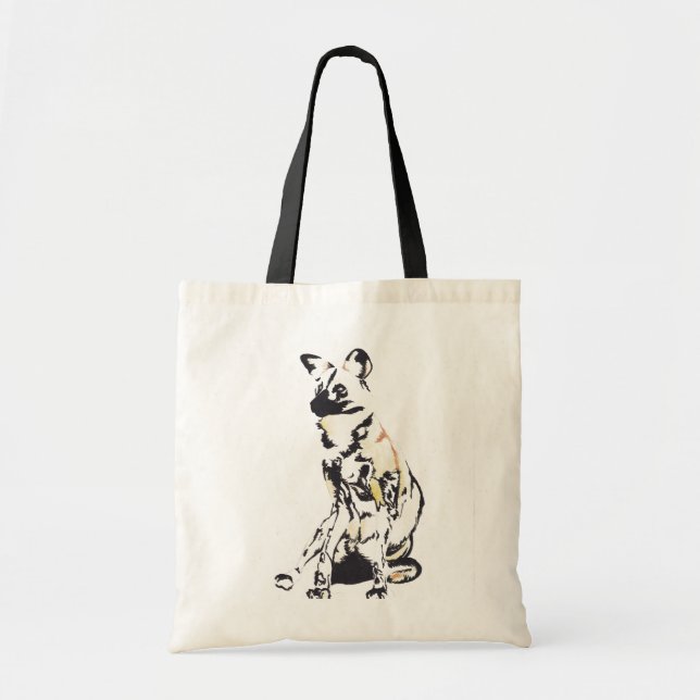 Bolso de compras africano del perro salvaje (Frente)