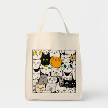 Bolso de compras con los gatos