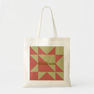 Bolso de compras de tela reutilizable con bloque d