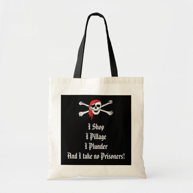 Bolso de compras del botín del pirata (Frente)