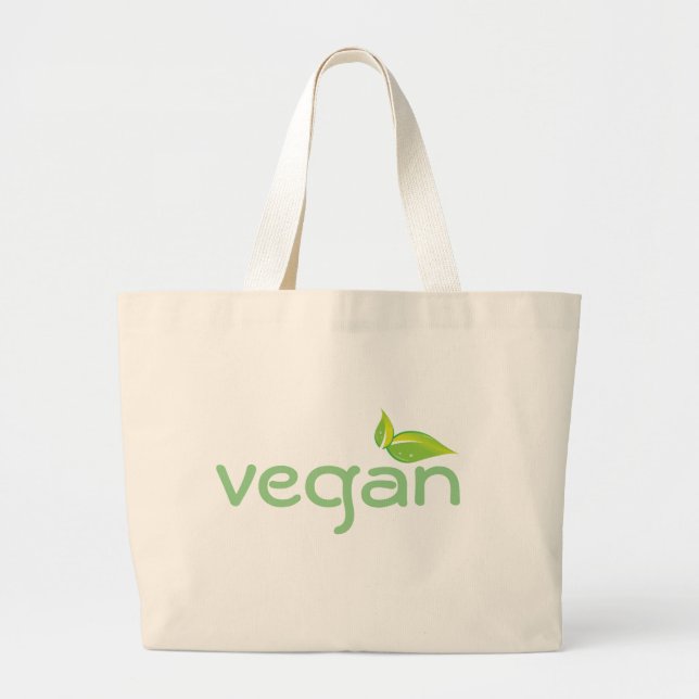 Bolso de compras reutilizable del vegano (Frente)