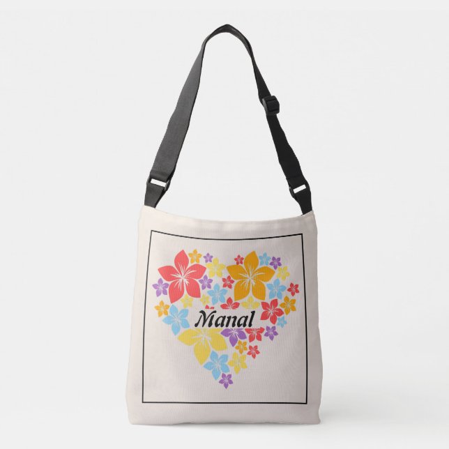 Bolso de Corazón de Amor Floral de Primavera (Anverso)