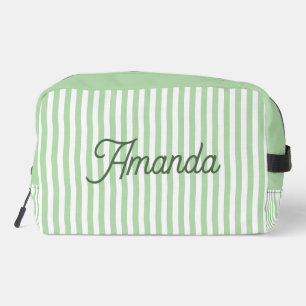 Bolso de cosméticos a rayas personalizado para dam