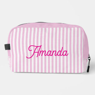 Bolso de cosméticos a rayas personalizado para dam