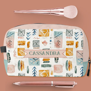 Bolso de cosméticos con patrón de telarañas y flec