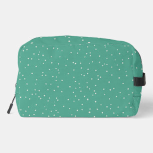 Bolso de cosméticos de viaje, verde con pequeños p