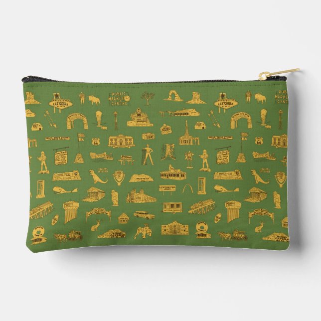 Bolso de cosméticos para viaje retro (Reverso )