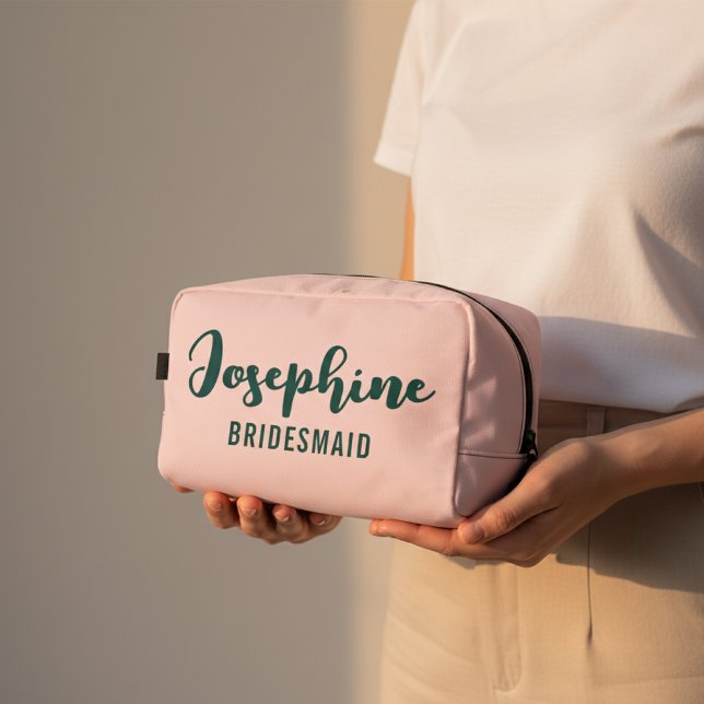 Bolso de Cosméticos Personalizado como Regalo de A (Elegant Personalized Toiletry Bag – Bridesmaid Thank You Gift for Engagement or Bridal Party)