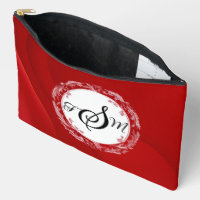 Bolso de cosméticos rojo sólido personalizado