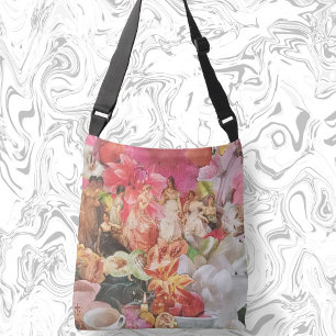 Bolso de cuerpo cruzado de Boho con damas florales