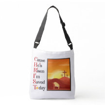Bolso de cuerpo de tote con acrónimo de Cristo por