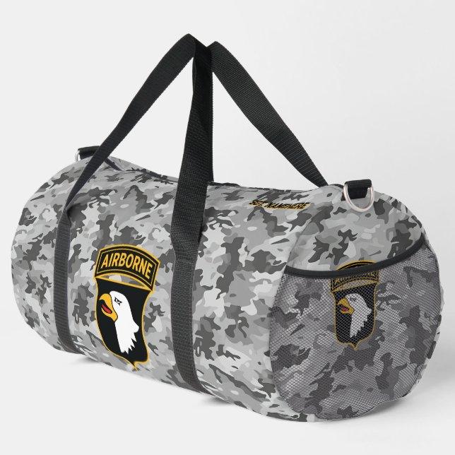 Bolso De Deporte Grande 101ª División Aérea Urban Camo Personalizable (Esquina derecha)