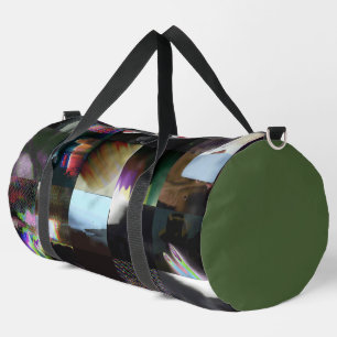 Bolso De Deporte Grande 1FB1F9F4 Arte Mosaico Abstracto de Glitch Cyberpun