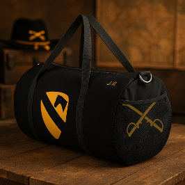 Bolso De Deporte Grande 1st Cavalry Division Veteran Tribute Black