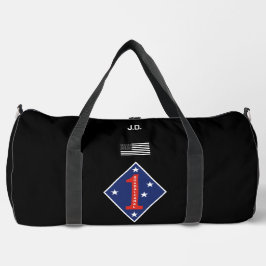 Bolso De Deporte Grande 1st Marine Division Veteran Personalized