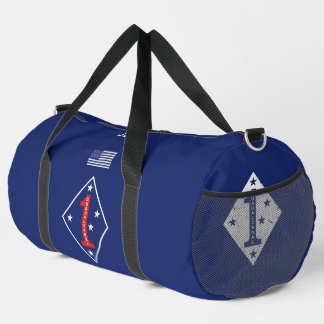 Bolso De Deporte Grande 1st Marine Division Veteran Personalized