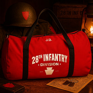 Bolso De Deporte Grande 28th Infantry Division Tribute Personalized Red
