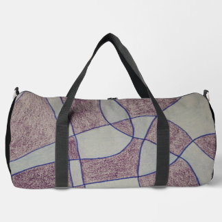 Bolso De Deporte Grande Abstract Purple Print Cut Sew Bag