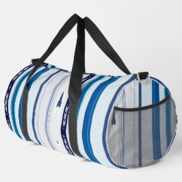 Bolso De Deporte Grande Abstract Symphony in Blue 5 (Vertical Lines)