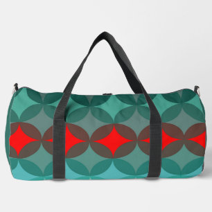 Bolso De Deporte Grande abstracto verde azulado y rojo inspirado por Art D