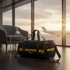 Bolso De Deporte Grande Achempong: La cascada áurica | Oro líquido opulent