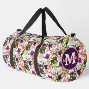 Bolso De Deporte Grande Acuarela Floral Exótico Lirios Lirio Grande