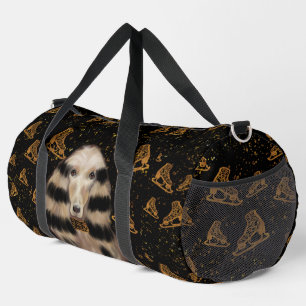 BOLSO DE DEPORTE GRANDE AFGANO DE ORO 