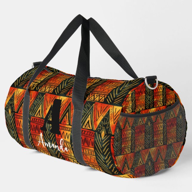 Bolso De Deporte Grande África Amhara Etiopía Patrón geométrico 18 (Esquina derecha)